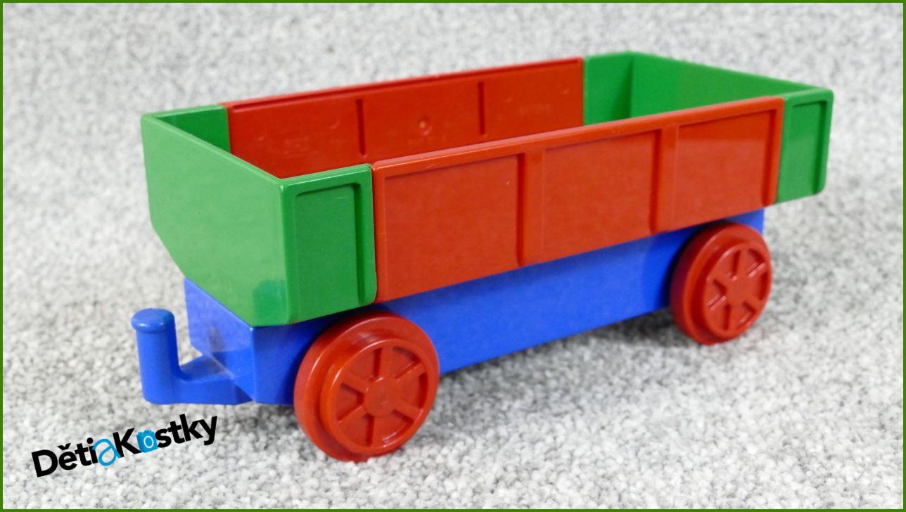 Lego® Duplo® Vagon s Korbou Dlouhý Zelený - Červené Bočnice