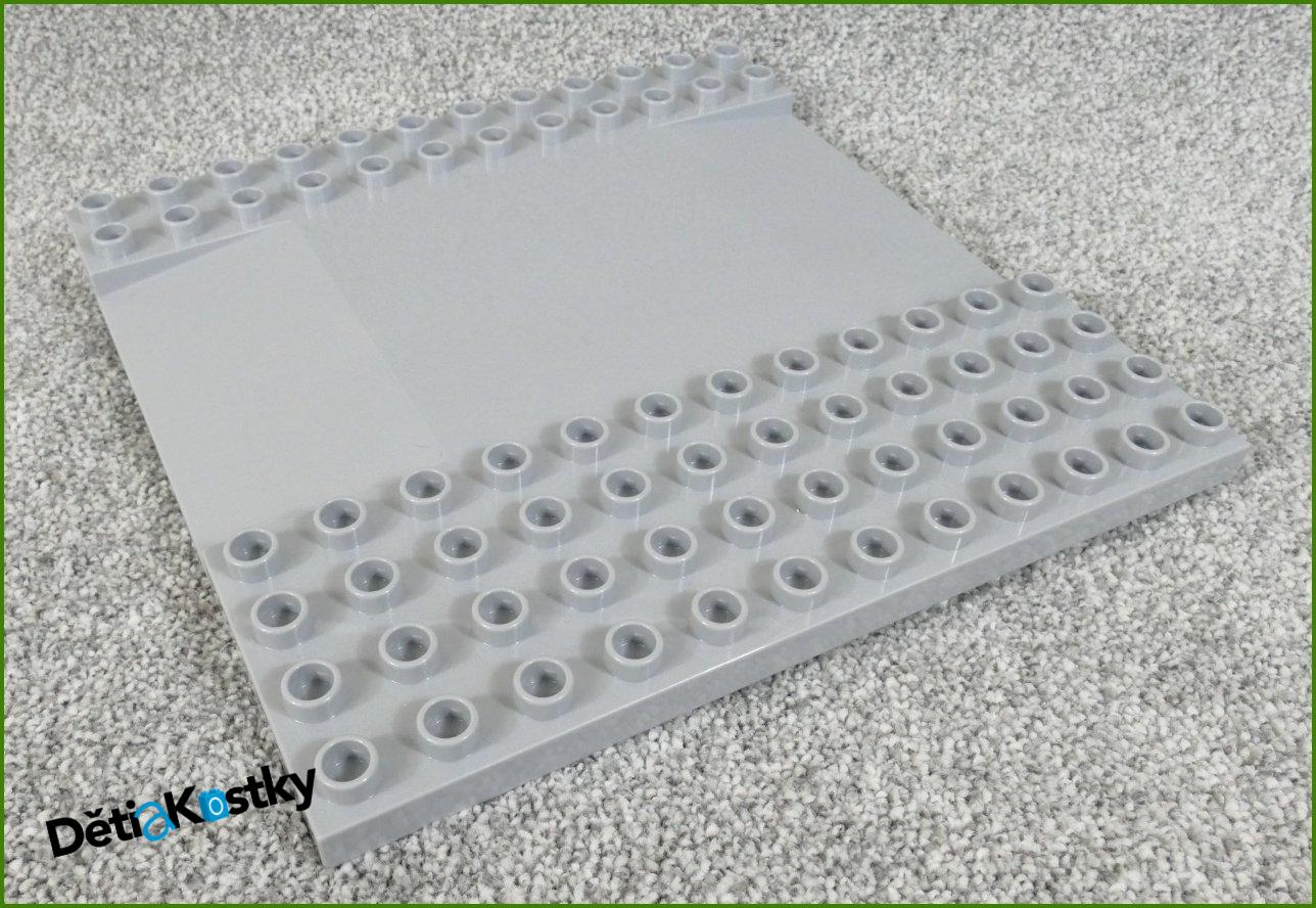 Lego® Duplo® Podložka/Deska 12x12 Světle Šedá s Cestou a Nájezdy