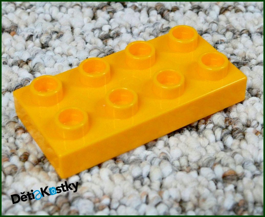 Lego® Duplo® Podložka/Destička 2x4 Světle Oranžová