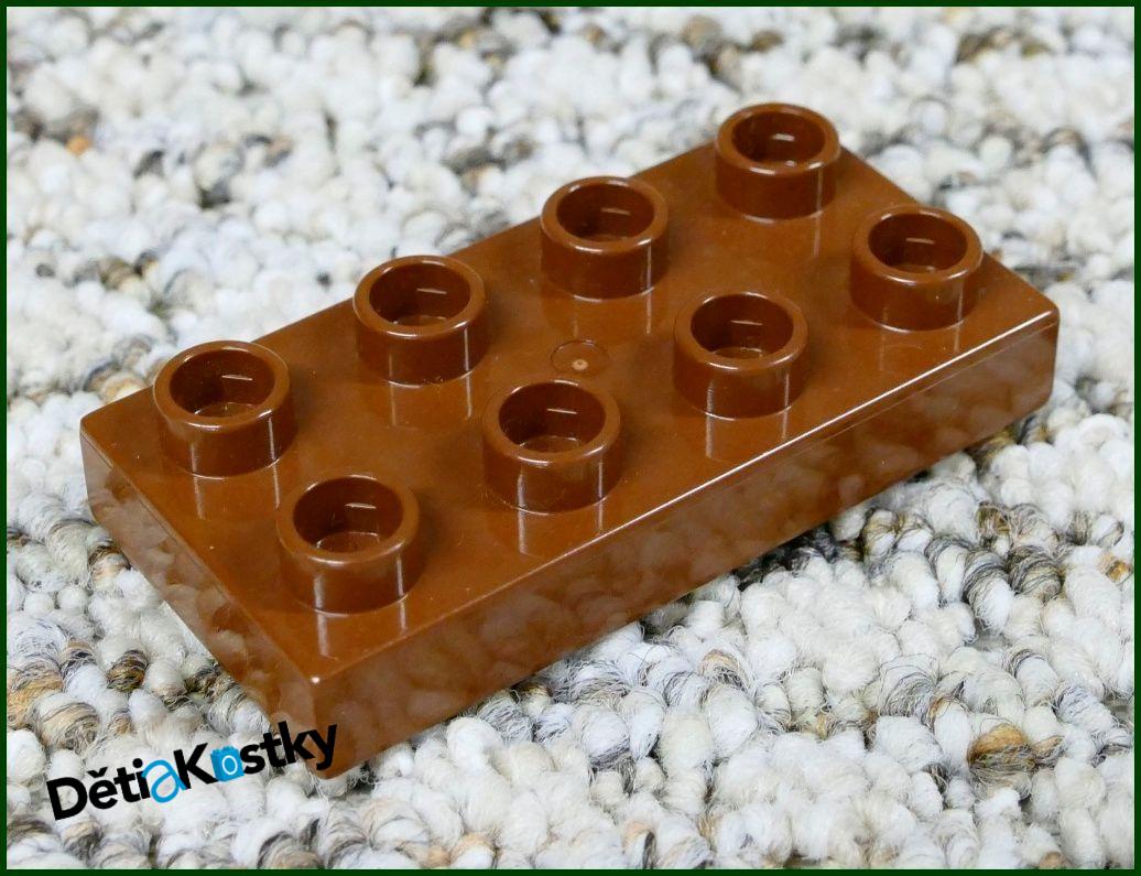 Lego® Duplo® Podložka/Destička 2x4 Tmavě Hnědá