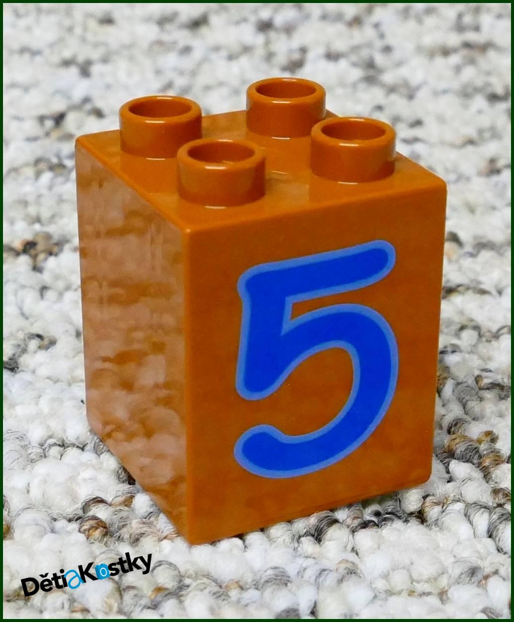 Lego® Duplo® Kostka 2x2x2 Hnědá - Mordá Pětka