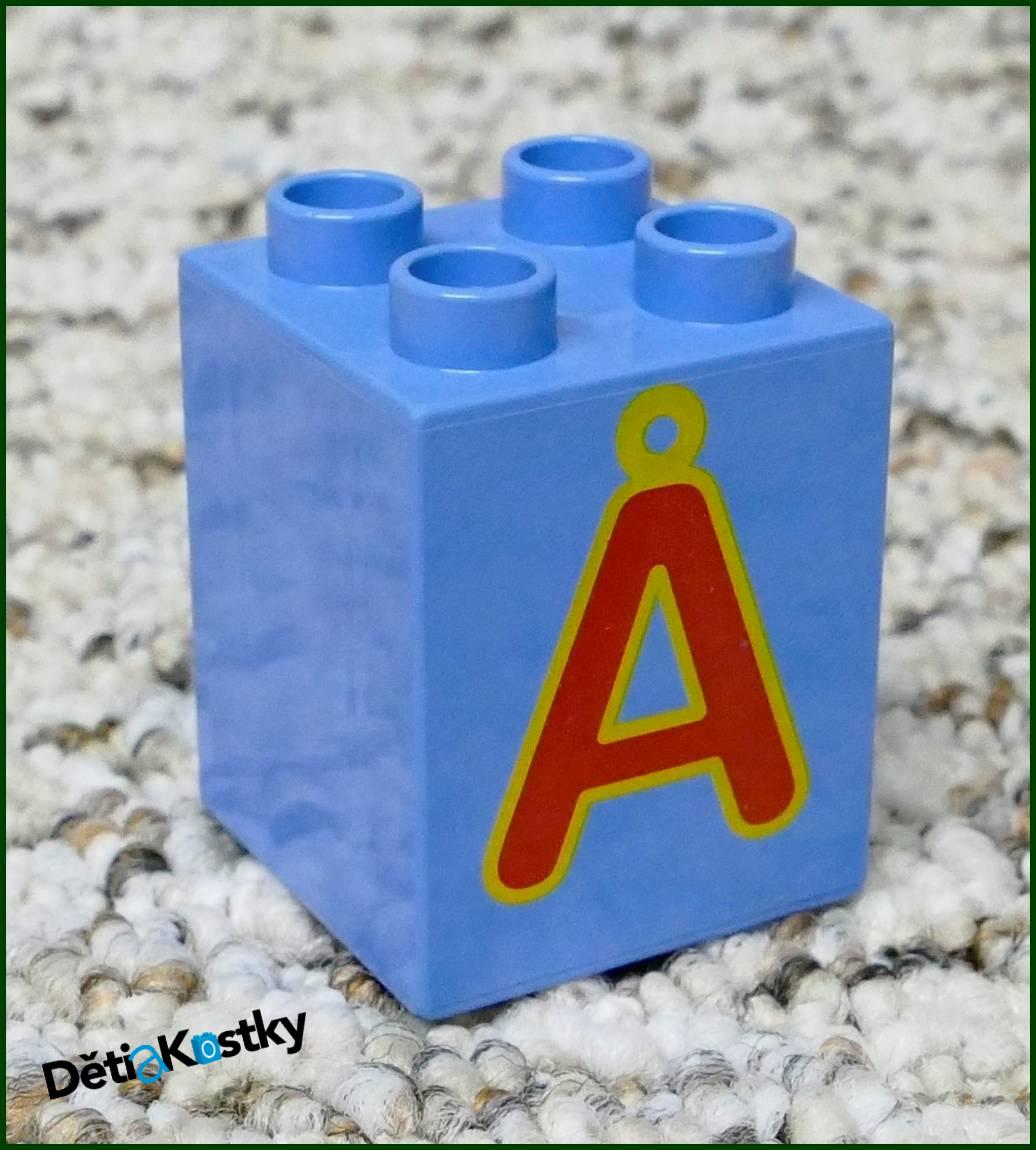 Lego® Duplo® Kostka 2x2x2 Modrá - Písmena Obě Strany