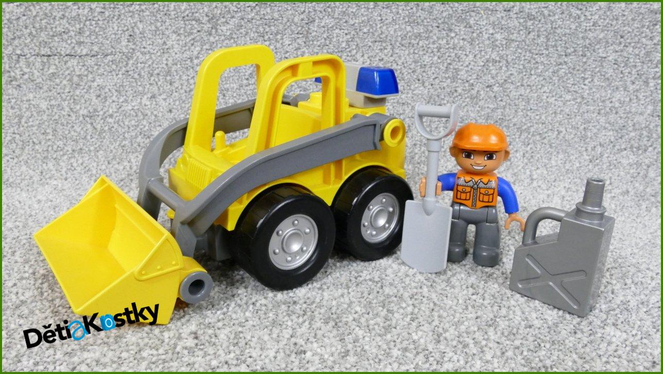 Lego® Duplo® Nakladač Žlutý s Figurkou, Majáčkem, Kanystrem