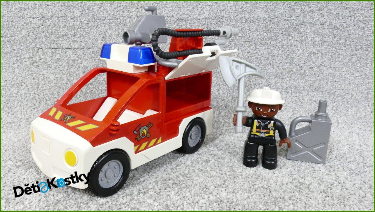 Lego® Duplo® Hasičské Auto s Kontejnery a Příslušenstvím