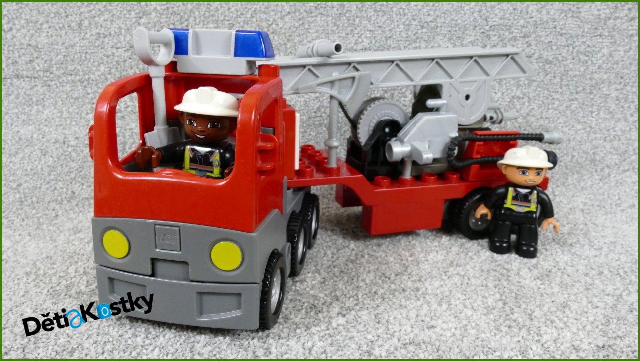 Lego® Duplo® Hasičské Auto s Návěsem a Příšlušenstvím