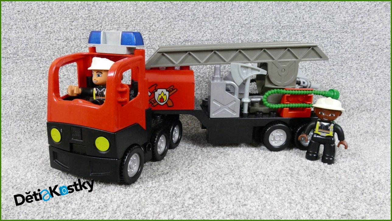 Lego® Duplo® Hasičské Auto s Návěsem a Příšlušenstvím