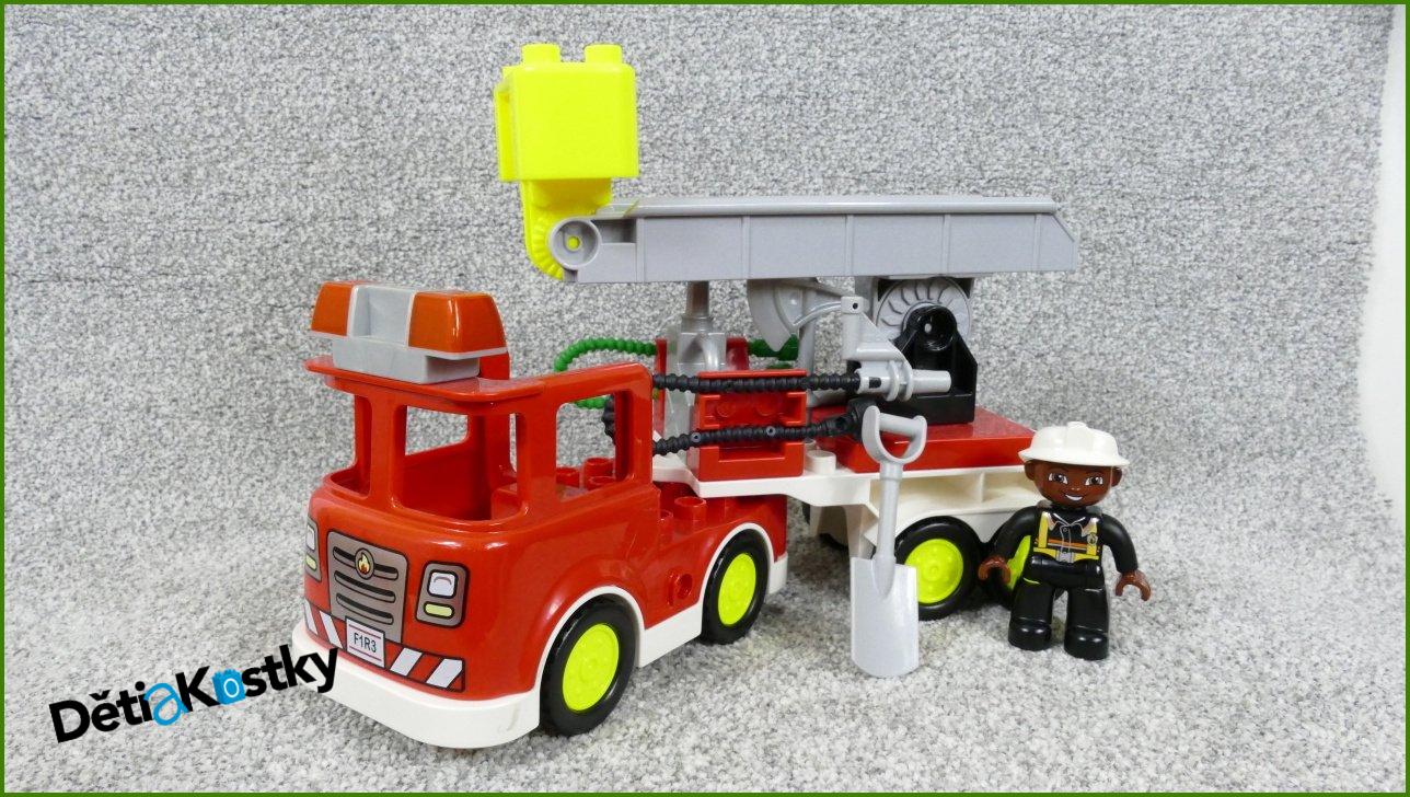 Lego® Duplo® Hasičské Auto s Návěsem a Příšlušenstvím