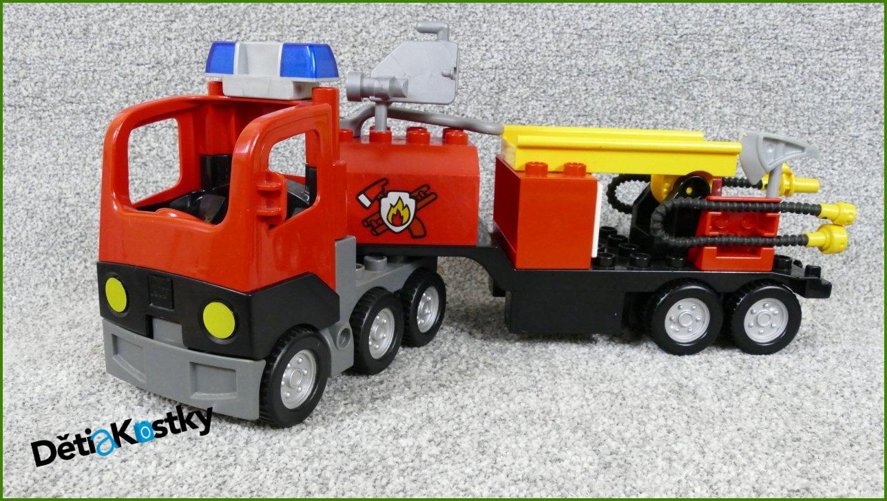 Lego® Duplo® Hasičské Auto s Návěsem a Příšlušenstvím