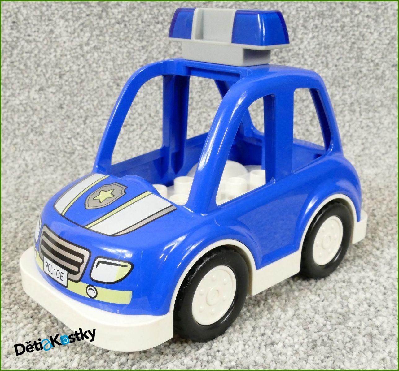 Lego® Duplo® Policejní Auto Modré s Bílým Podvozkem (POL1CE)