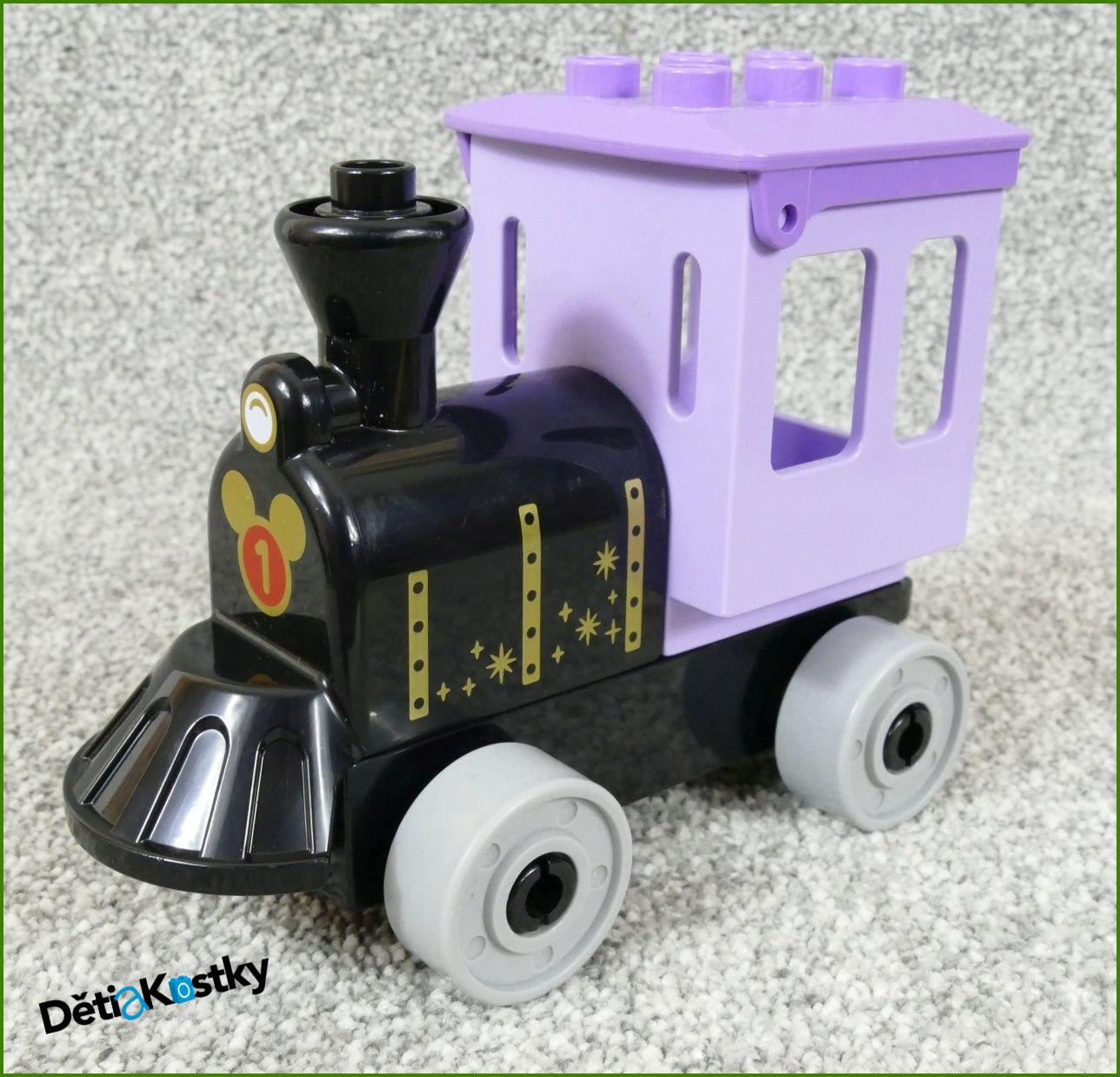Lego® Duplo® Mašinka Parní Černá s Fialovou Kabinkou