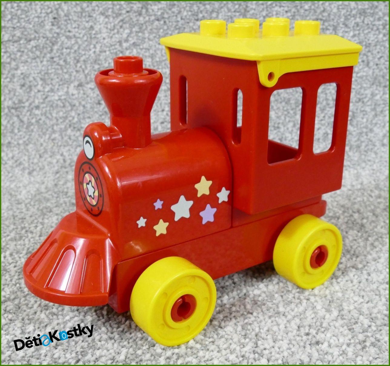 Lego® Duplo® Mašinka Parní Červená s Červenou Kabinkou