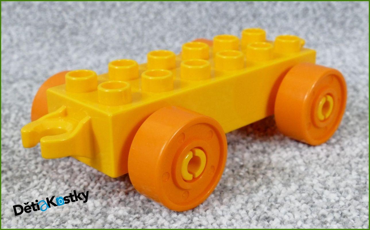 Lego® Duplo® Podvozek pro Auta Světle Oranžový - Oranžová Kola