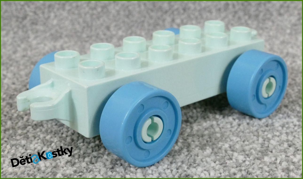 Lego® Duplo® Podvozek pro Auta Světle Tyrkysový - Tmavě Tyrkysová Kola