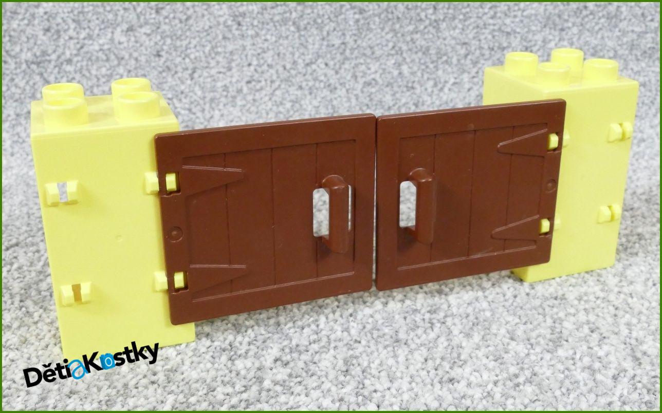 Lego® Duplo® Vrata Nízká (Světlounce Žlutá-Hnědá)