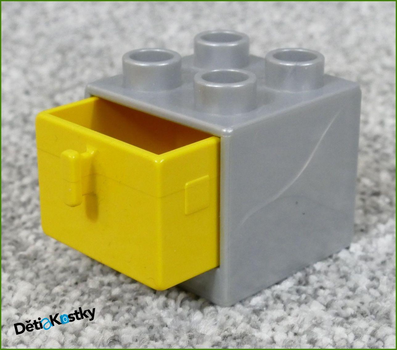 Lego® Duplo® Skříňka Malá Šedá/Žlutý Šuplík