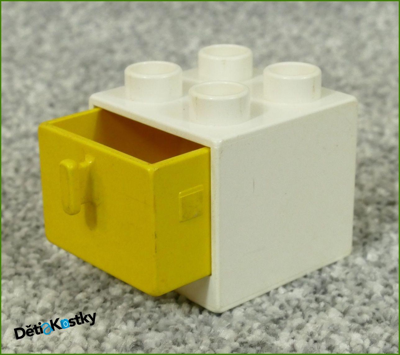 Lego® Duplo® Skříňka Malá Bílá/Žlutý Šuplík