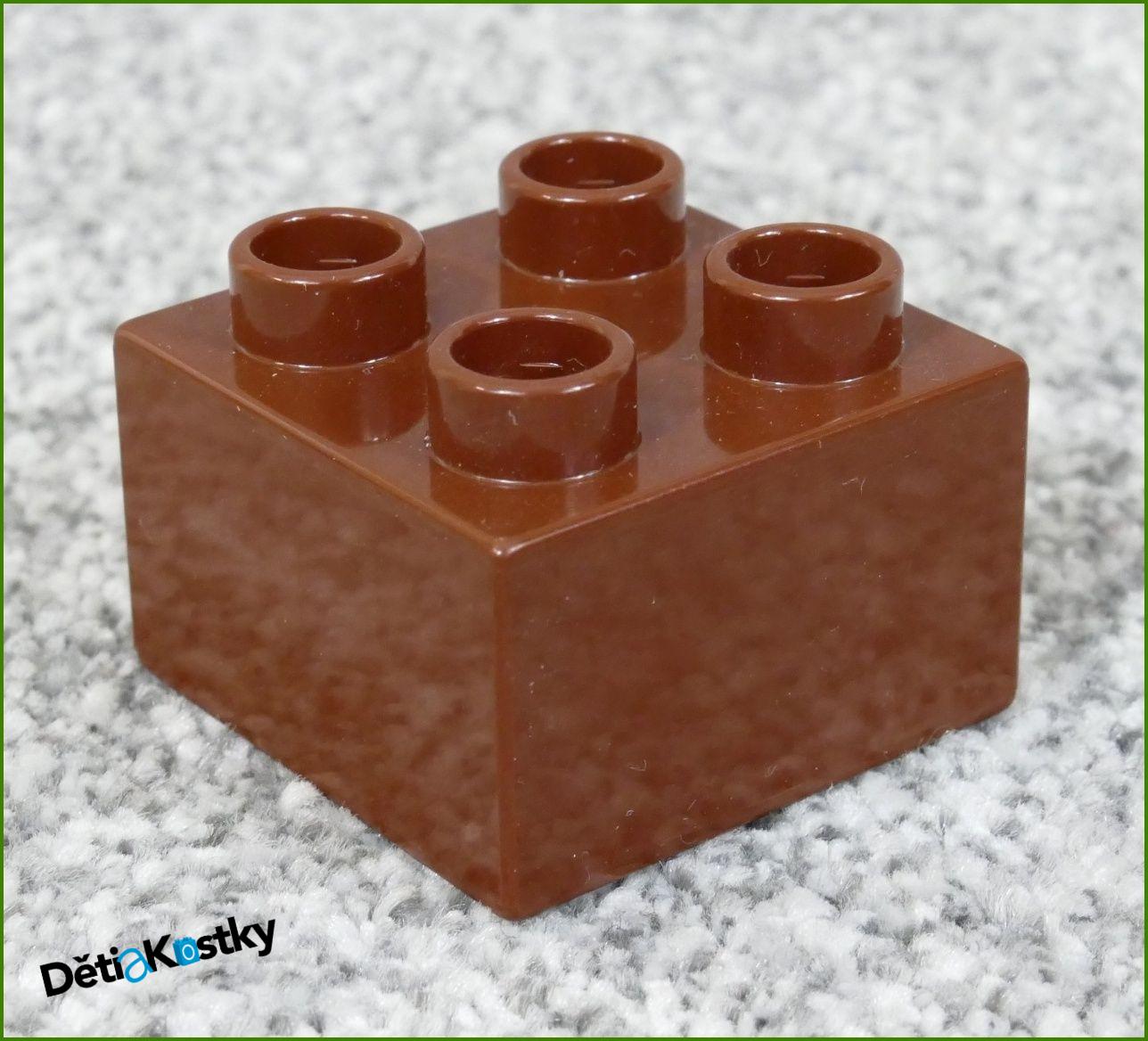 Lego® Duplo® Kostka 2x2 Tmavě Hnědá