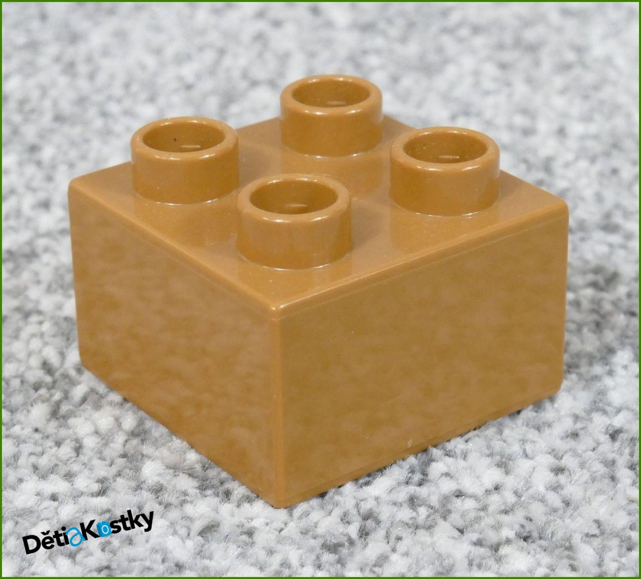 Lego® Duplo® Kostka 2x2 Světlounce Hnědá