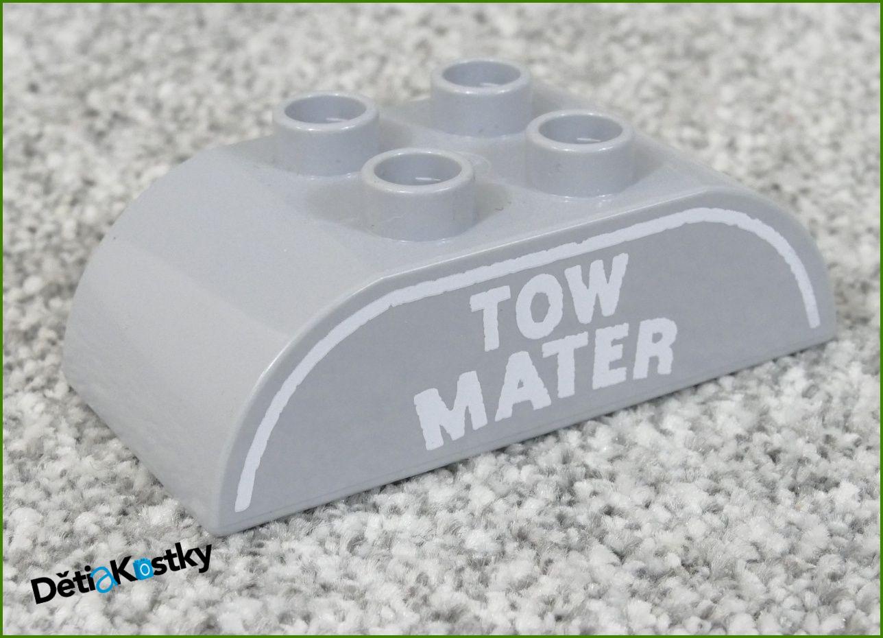 Lego® Duplo® Kostka 2x4 Zaoblená Světle Šedá - Tow Matter