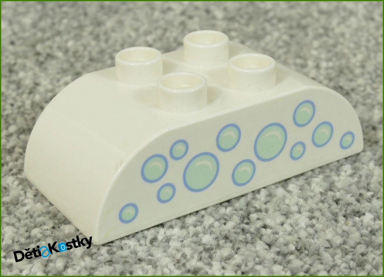 Lego® Duplo® Kostka 2x4 Zaoblená Bílá - Bubliny