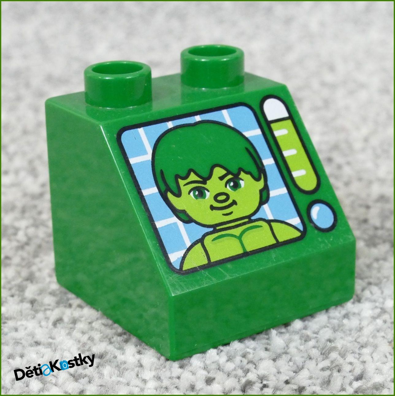 Lego® Duplo® Kostka 2x2 Tmavě Zelená - Hulk