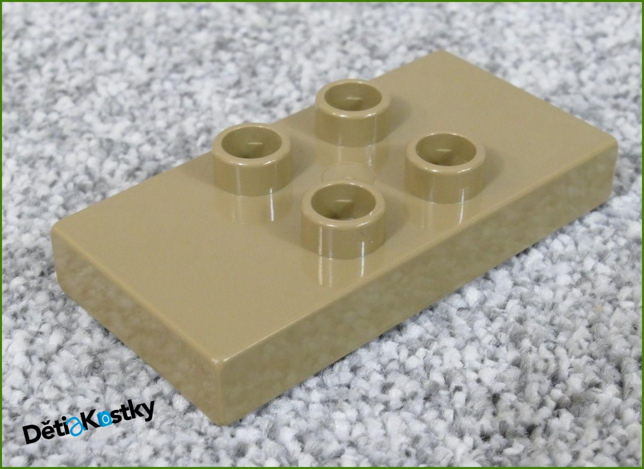 Lego® Duplo® Podložka/Destička 2x4 (4 Piny) Tmavě Béžová