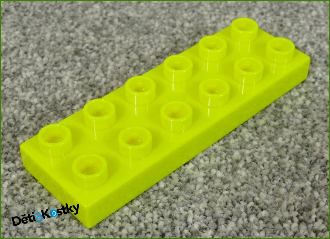 Lego® Duplo® Podložka/Destička 2x6 Fosforově Žlutá