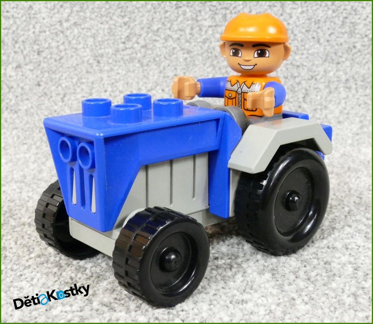 Lego® Duplo® Traktor Malý Modrý s Figurkou