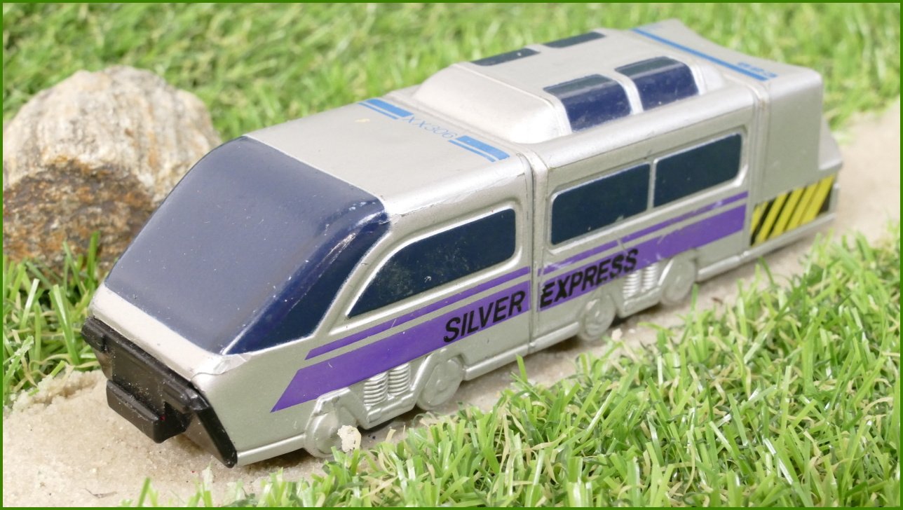 Autíčko Matchbox Connectables Silver Express - nekompletní
