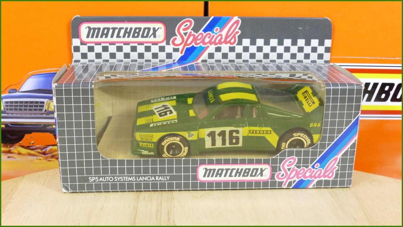 Angličák Autíčko Matchbox Specials SP5 - Auto Systems Lancia Rally - prasklinka plastu krabičky