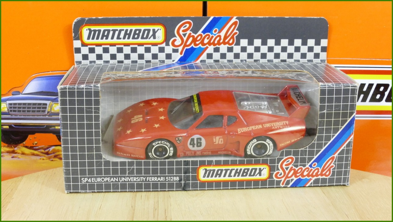Angličák Autíčko Matchbox Specials SP4 - European University Ferrari 512BB