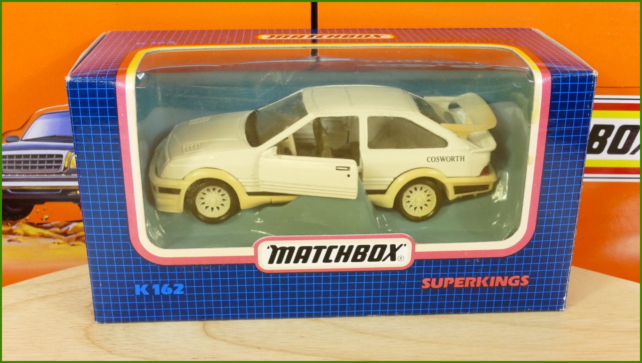 Model Autíčka Matchbox Superkings - K 162 - Sierra RS 500 Cosworth - zažloutlá levá strana