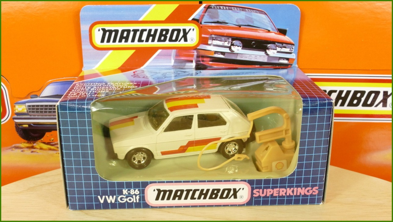 Model Autíčka Matchbox Superkings - K-86 - VW Golf - pumpa křehká, vadná