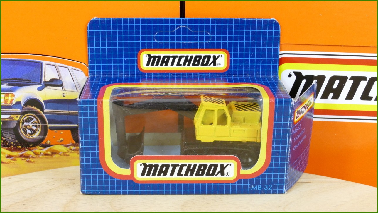 Autíčko Angličák Matchbox MB-32 - Excavator - Prasklinka Plastové Krabičky