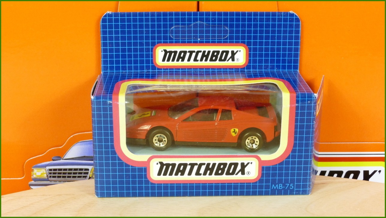 Anglilčák Matchbox Autíčko MB-75 - Ferrari Testarossa