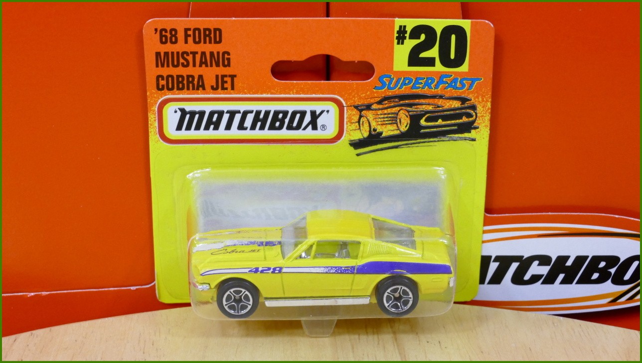 Matchbox Model Autíčka (Made in China) No.20 - ´68 Ford Mustang Cobra Jet