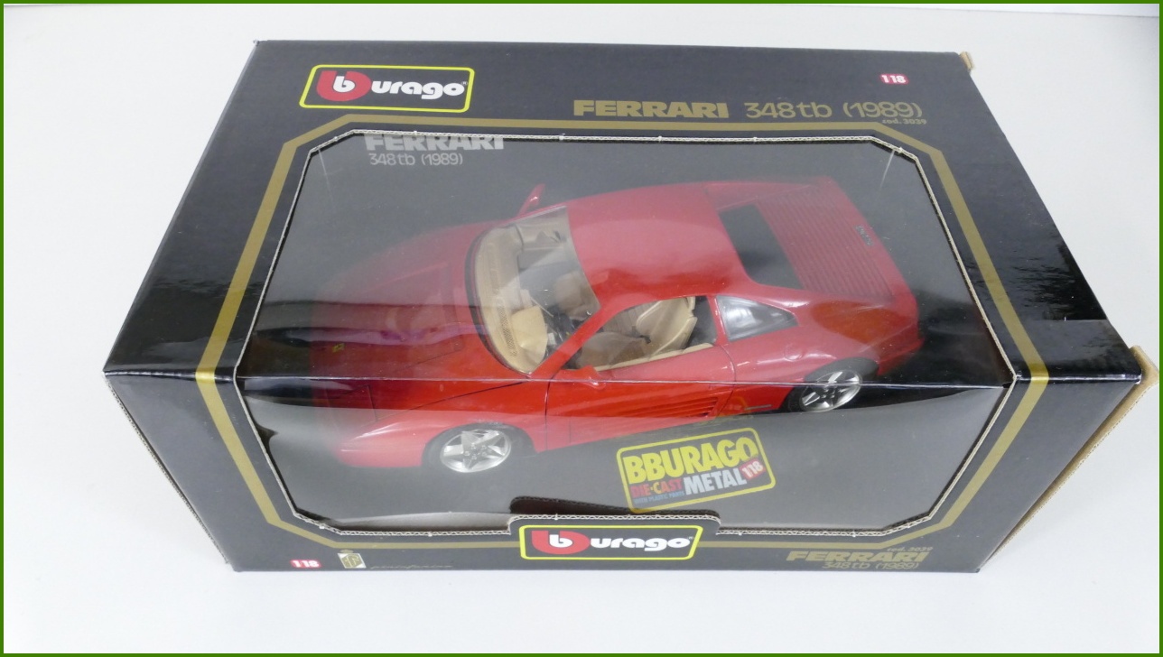 Kovový Model Bburago 1:18 - Ferrari 348 tb (1989) s Krabicí