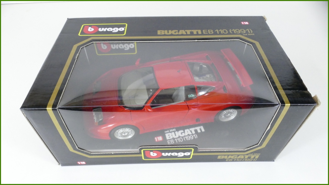 Kovový Model Bburago 1:18 - Bugatti EB 110 (1991) s Krabicí