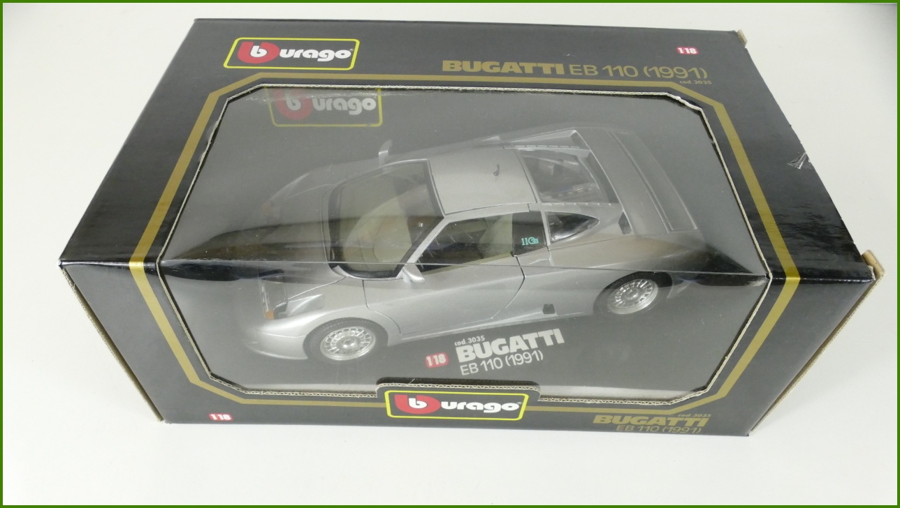 Kovový Model Bburago 1:18 - Bugatti EB 110 (1991) s Krabicí