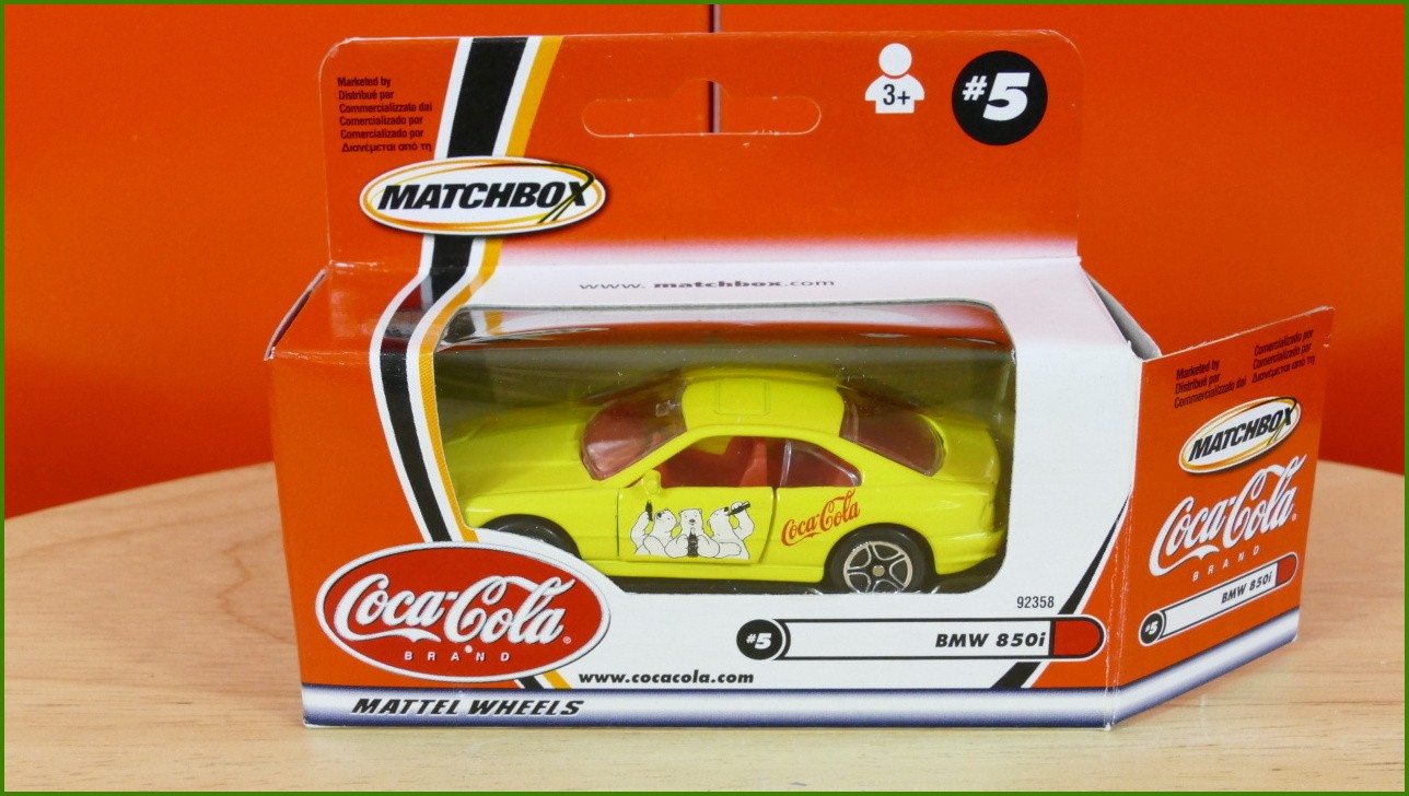 Matchbox Autíčko (Made in China) Coca-Cola - No.5 - BMW 850i