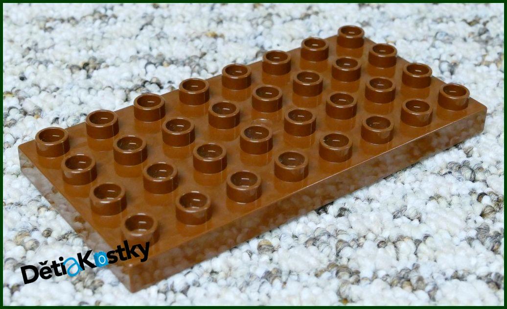 Lego® Duplo® Podložka/Destička 4x8 Tmavě Hnědá
