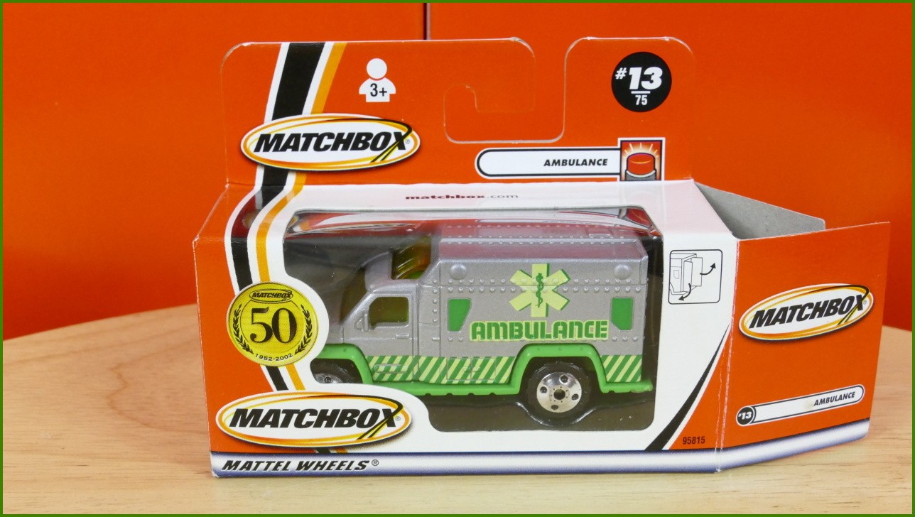Matchbox Autíčko (Made in China) No.13 - Ambulance - 50th Anniversary