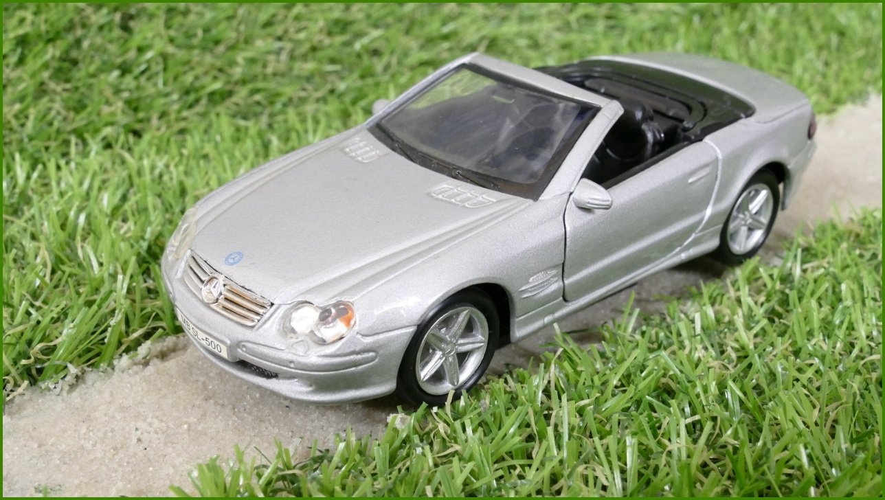 Model Autíčka Welly 1:34 - Mercedes-Benz SL 500 No.42318 - Natahovací