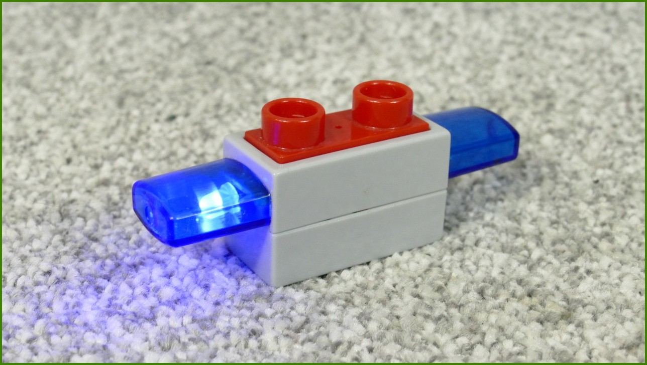 Lego® Duplo® Majáček/Maják - Houká, Bliká - Modro-Šedý (Vrchní Tlačítko) (Včetně Baterií) - Viz Popis
