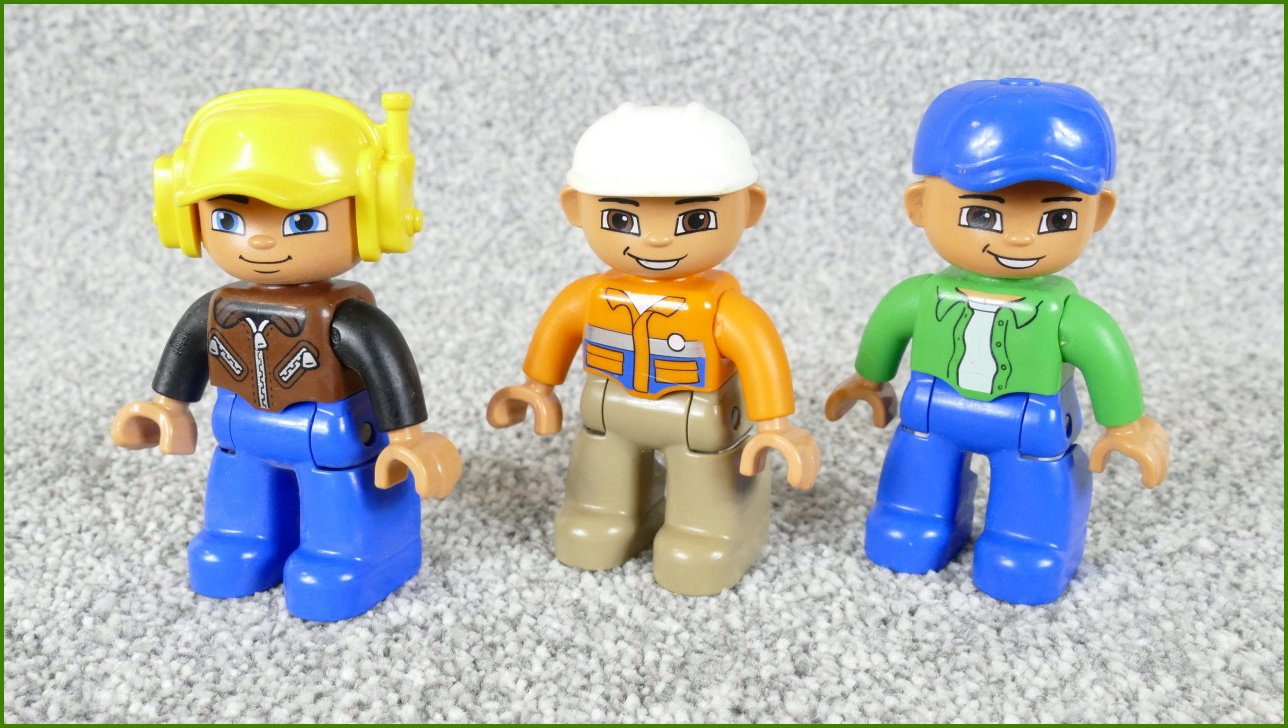 Lego® Duplo® Set Tří Figurek (Farmář, Cestář, Pilot)