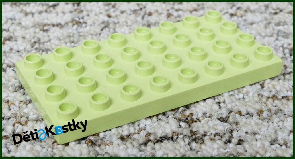 Lego® Duplo® Podložka/Destička 4x8 Světlounce Zelená