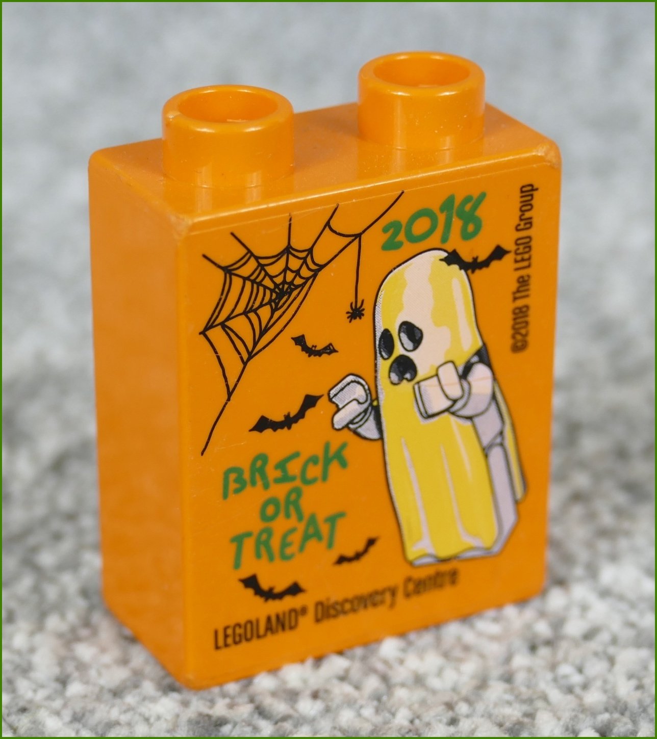 Lego® Duplo® Kostka 1x2x2 Oranžová - Brick or Treat 2018 Duch