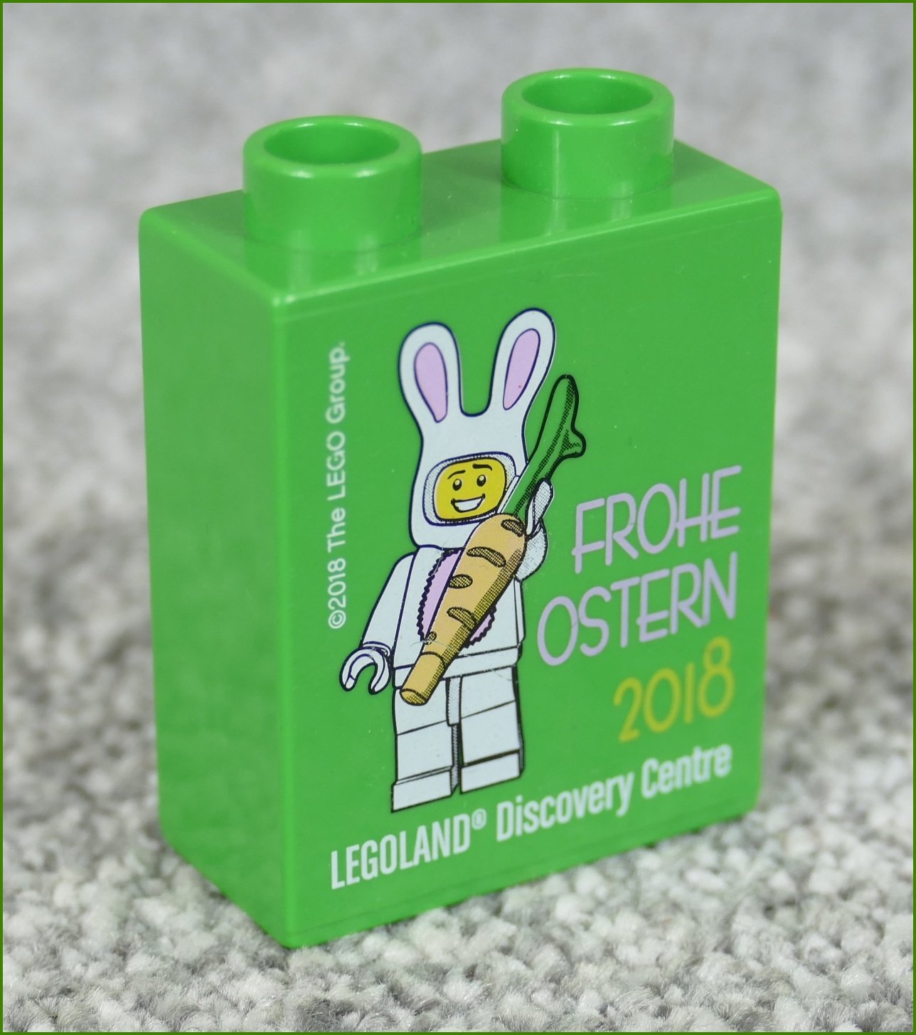 Lego® Duplo® Kostka 1x2x2 Světle Zelená - Legoland 2018 Králík a Petržel