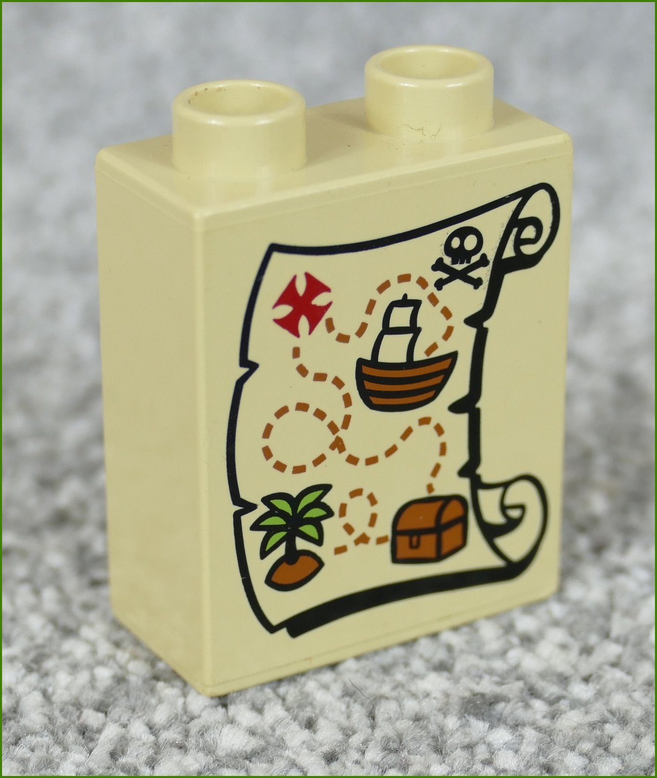 Lego® Duplo® Kostka 1x2x2 Béžová - Mapa Pokladu