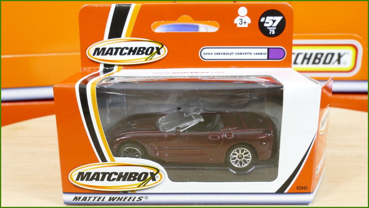 Matchbox Autíčko #57 - 2000 Chevrolet Corvette Cabrio